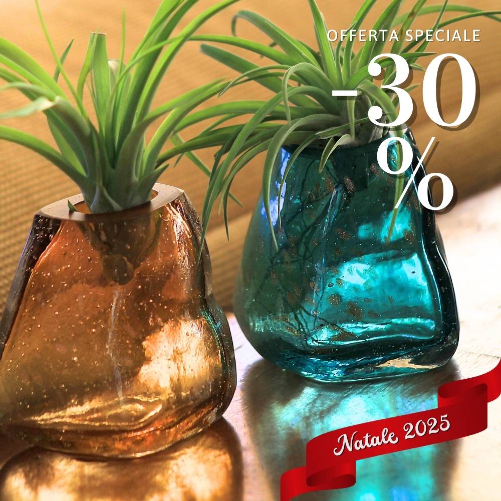 🎄 COPPIA GEMME - Porta Tillandsia - SBAMGLASS - Vasi