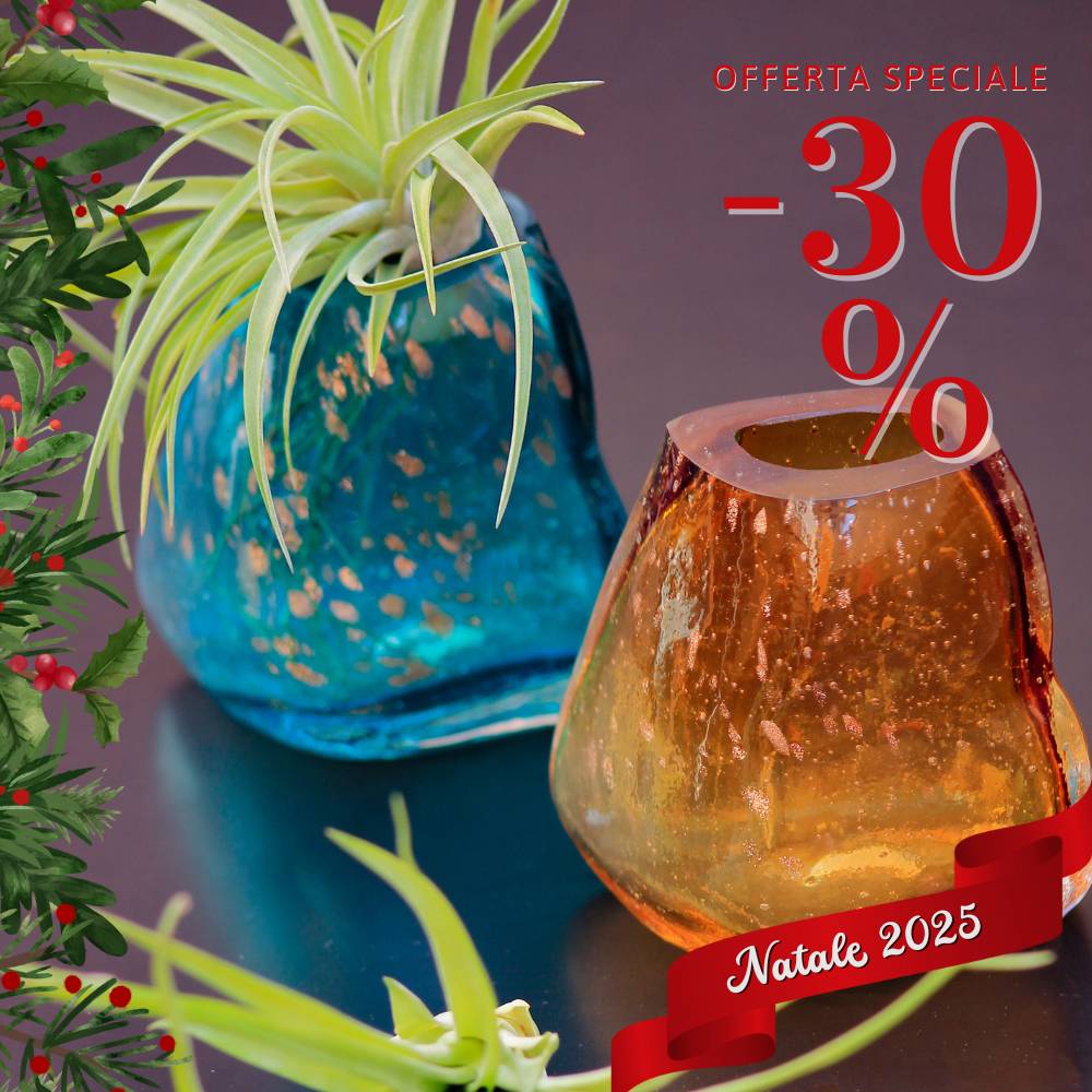 🎄 COPPIA GEMME - Porta Tillandsia - SBAMGLASS - Vasi